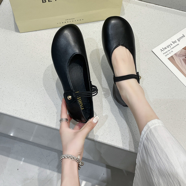 Retro universal Mary Jane shoes square toe flat