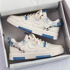2024 Spring and Summer New Breathable Men's Versatile Casual White Shoes Student Internet Celebrity Sneakers Lightweight Trendy Men's Shoes