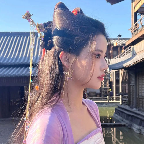 Changyue Jinming Little Fox Pianran same style hairpin literary retro flower tassel hairpin ancient style Hanfu hair accessories for women
