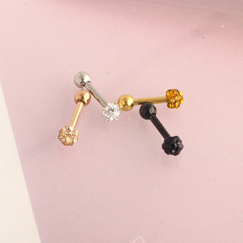 European American Simple Auricle Fashion Earrings All-Match Ear Bone Women's Ear Jewelry Titanium Steel Ear Needle Earrings Cartilage detail image 8