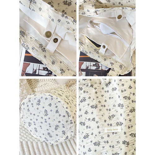 Yeyu/Korean style ins small floral fairy bag large capacity tote bag women's bag casual canvas bag bag women
