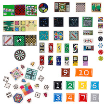 城市数字拼图桌游棋牌游戏人仔印刷配件小颗粒积木玩具跨境外贸