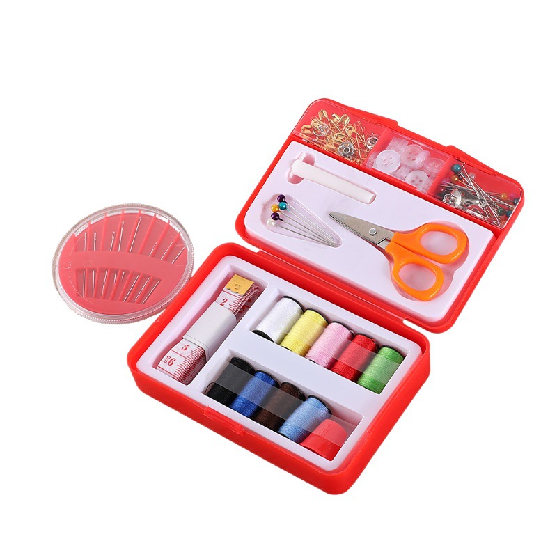 Ciego traje de costura mini portátil kit de herramientas de costura de plástico suministros a medida caja de costura