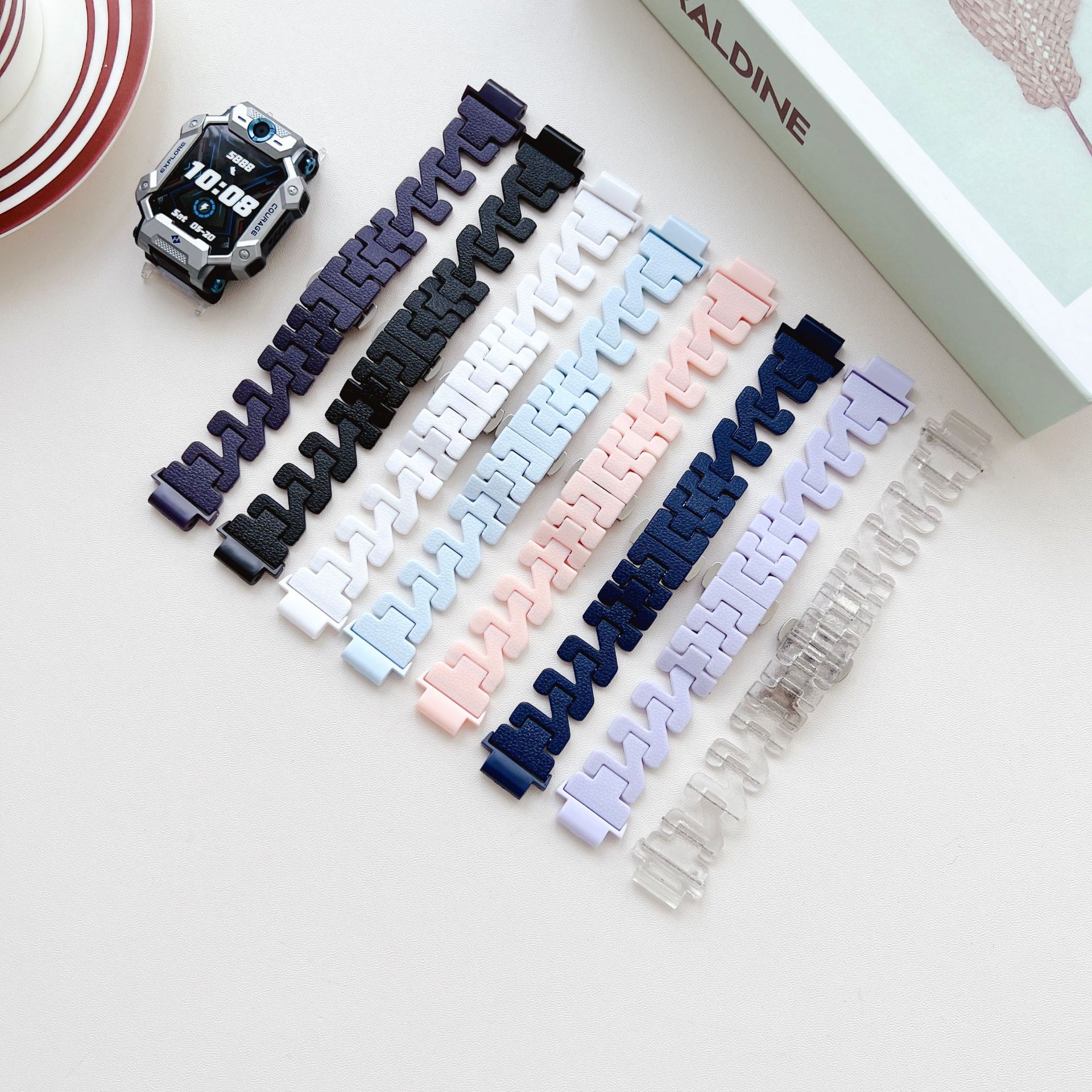 New Style Suitable for Little Genius Phone Watch Z2Z3Y03z5y01Y06Z1SZ2YZ6Z7Z8 Leather Pattern Z Strap