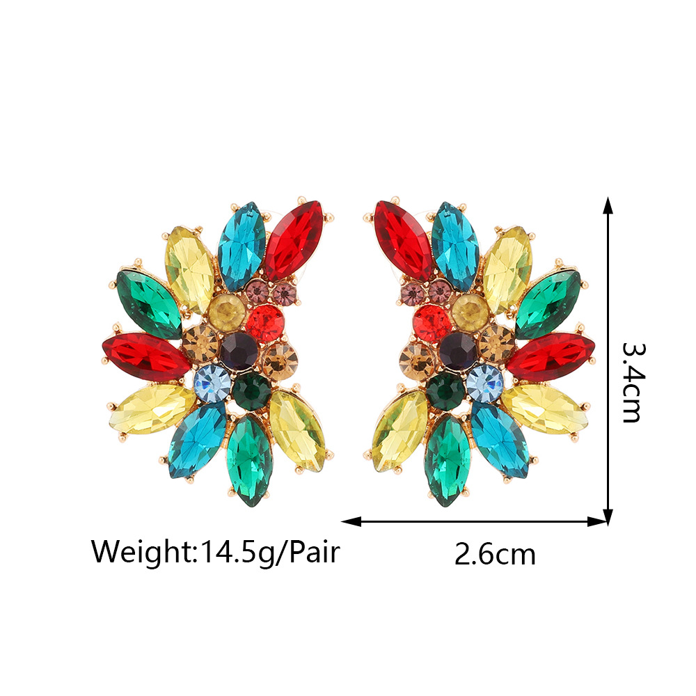 1 Pair Fashion Water Droplets Rhinestone Inlay Zircon Women's Earrings display picture 1