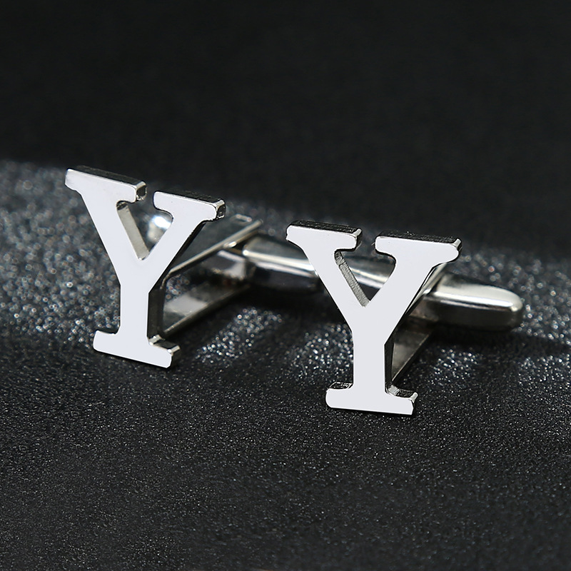 Simple Style Letter Iron Plating Unisex Cufflinks display picture 9