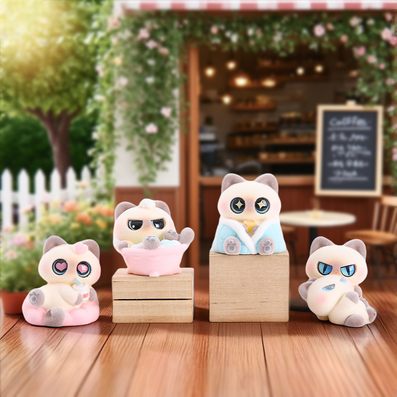 网红暹罗小豆丁盲盒玩具代发卡通可爱解压玩具创意潮玩手办摆件|undefined