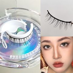 BQI泰妝自然款自粘式免膠水假睫毛 重複使用漫畫混血仿真假睫毛