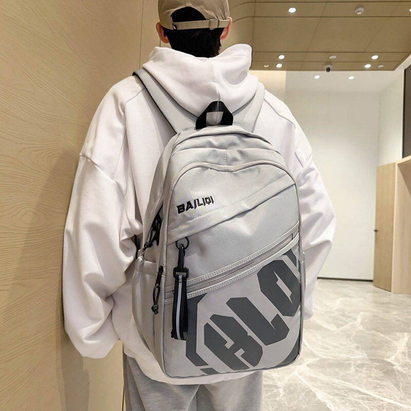 Large-Capacity Schoolbag for Boys 2025 New Model Junior High School and High School Student Backpacks for Men and Women for Leisure Travel