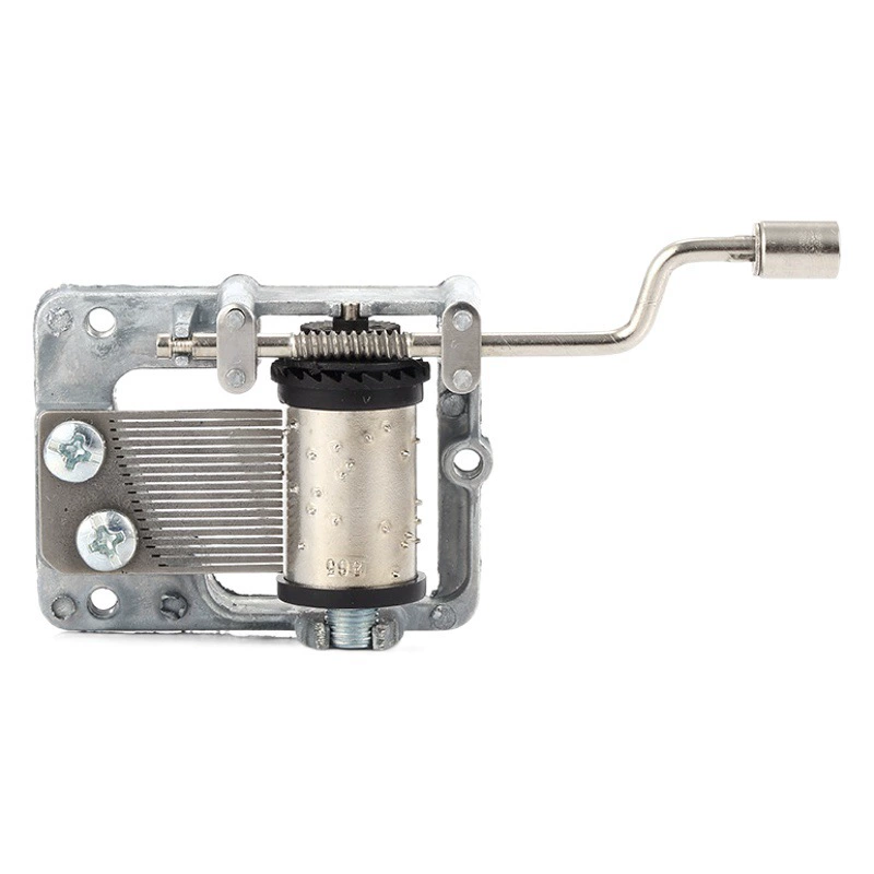 Музыкальная шкатулка с ручным приводом Механизм 18NH04 с металлической ручкой Crank Sky City