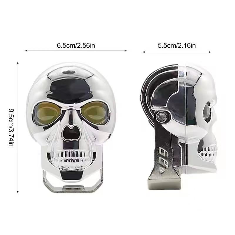 Cross-Border Supply of Led Skull Colorful External Spotlights Electric Motorcycle Modified Car Lights Wide Voltage Two-Color Flash