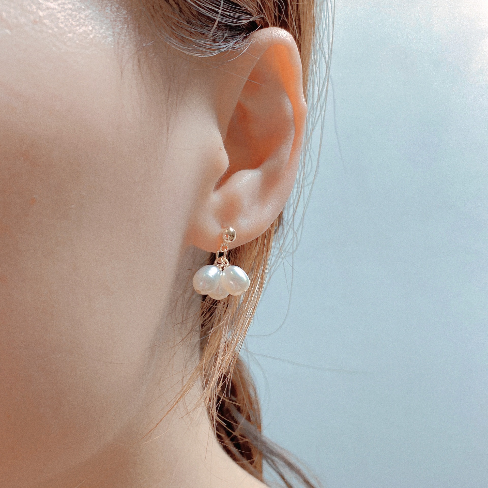 Retro Geometric Baroque Pearls Earrings 1 Pair display picture 2