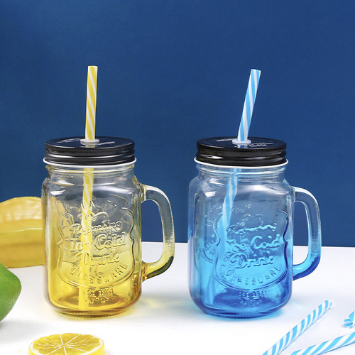 Gift cup combination flower tea brewing glass cup for men and women simple straw internet celebrity glass cup portable flower tea cup