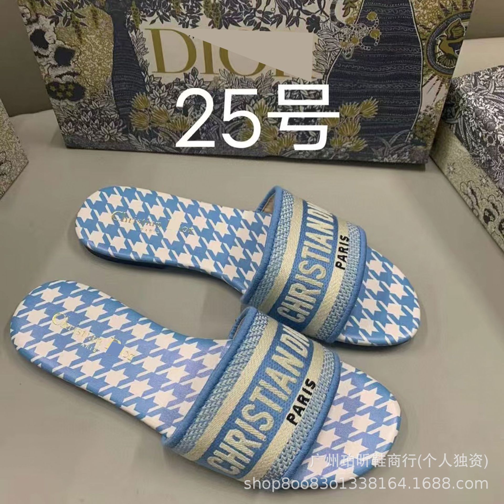 Zapatillas clásicas de alta versión D casa bordadas en una línea Zapatillas de piel de oveja para mujer