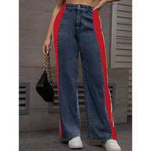 B 9581LHigh-waisted striped wide-leg pants �����������ȿ���