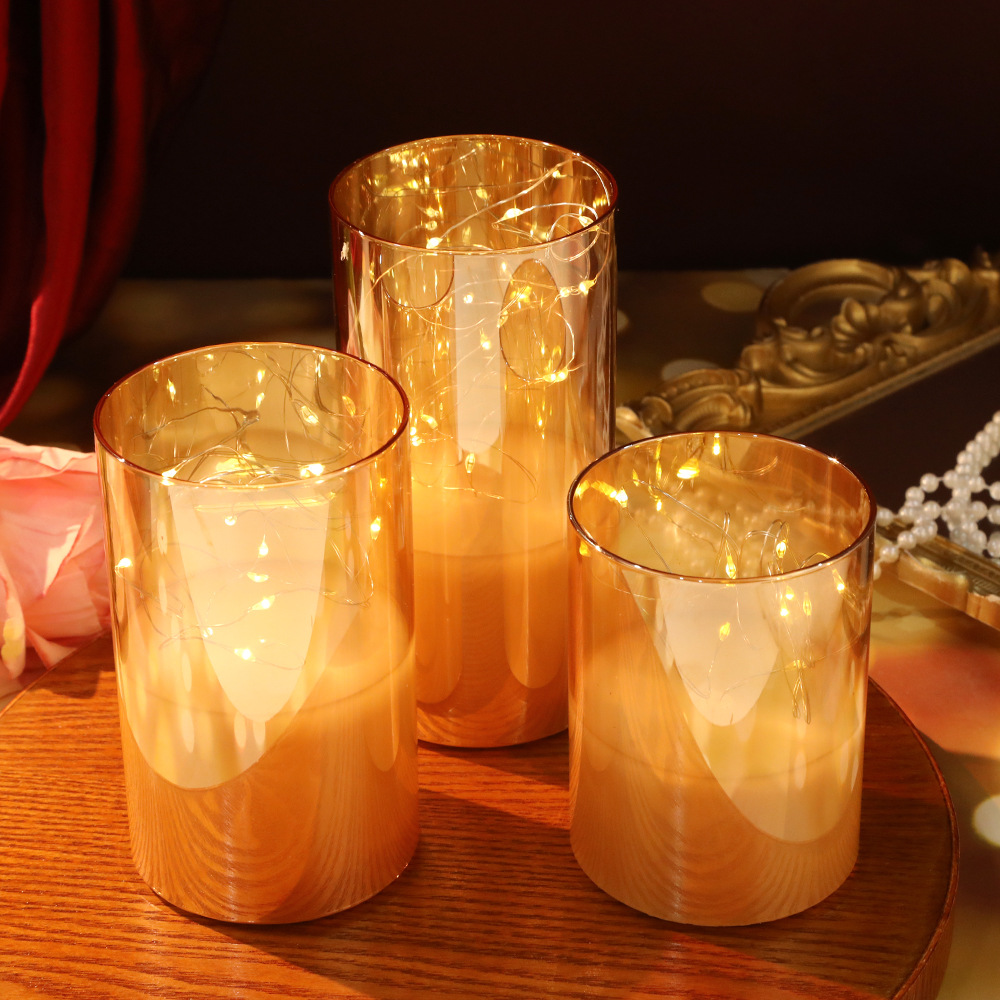 앰버 3개 스트링 조명 세트 7.5*10 /12.5 /15cm