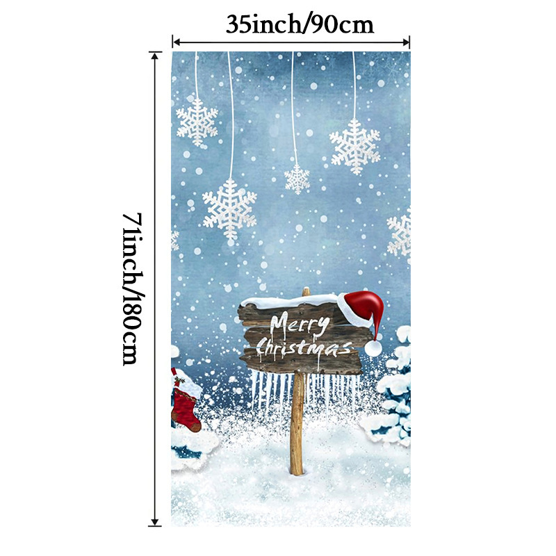 Lámparas de color de Navidad cubierta de tela decoración puerta de poliéster de alta densidad tela de fondo de Año Nuevo fiesta de puerta de entrada amueblado tapices