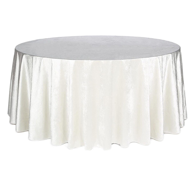 Cruzar la frontera de terciopelo de hielo espesado mantel casa hotel restaurante falda de mesa de franela gran puesto caja de banquete de mantel de color sólido