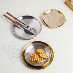 304ステンレスの円盤の家庭用の皿は骨の皿のケーキの軽食の皿を吐きます。