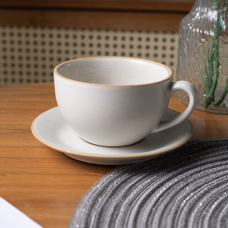 Ins simple cerámica vintage taza set de taza de oficina creativo té de la tarde cerámica taza de café platos