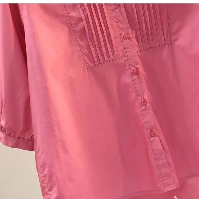 お腹をカバーする女性用トップス、ファッショナブルな太った女性の服、2025年夏の新しい太った女の子の大きいサイズのシャツ|undefined