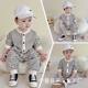 Baby's Long-sleeved Jumpsuit Thin Men's and Baby's Hare Clothes Children's Climbing Suit Striped Jumpsuit Newborn Spring and Autumn New Arrival