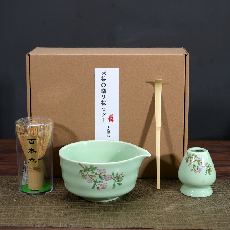 Japonés Matcha tazón Matcha túnica canción té herramientas de pedido taza de té de cerámica taza de té mezclador Matcha cepillo taza de té