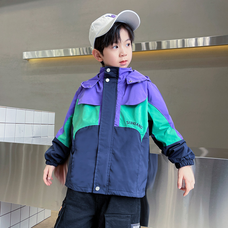 Chaqueta cortavientos para niños de primavera 2025 modelos de primavera y otoño versión coreana del nuevo estilo de los niños chinos y medianos