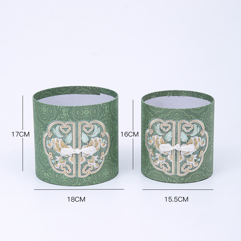 Cubo clásico de tres abrazos cubo redondo embalaje cubo arreglo de flores cubo floral DIY espejo de plata caja de flores