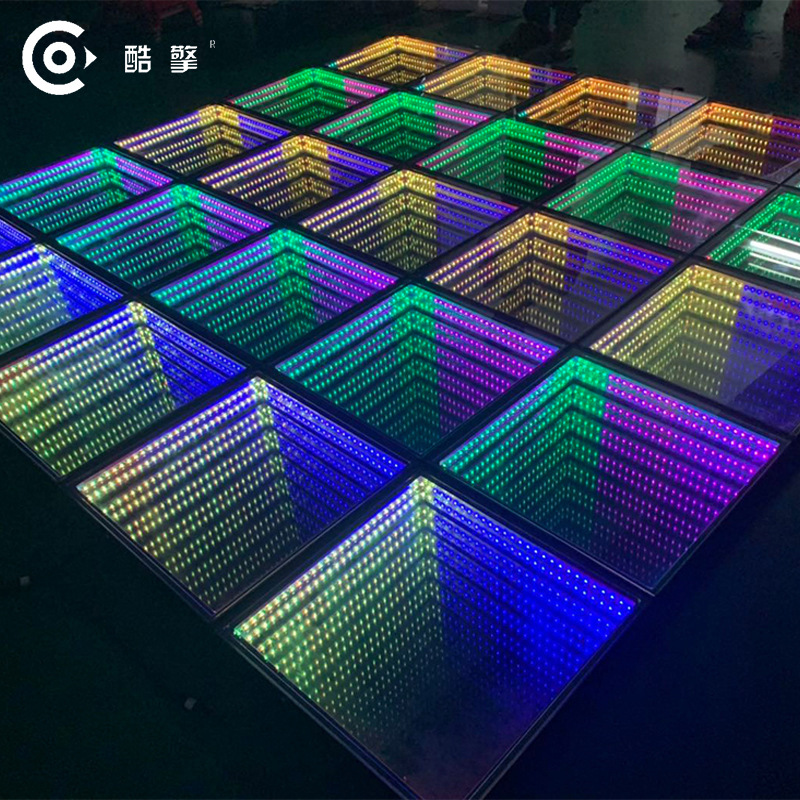 Cool engine led Luminous floor tile lamp 3D Mirror DMX512 control Nightclub bar stage Floor lamp Abyss