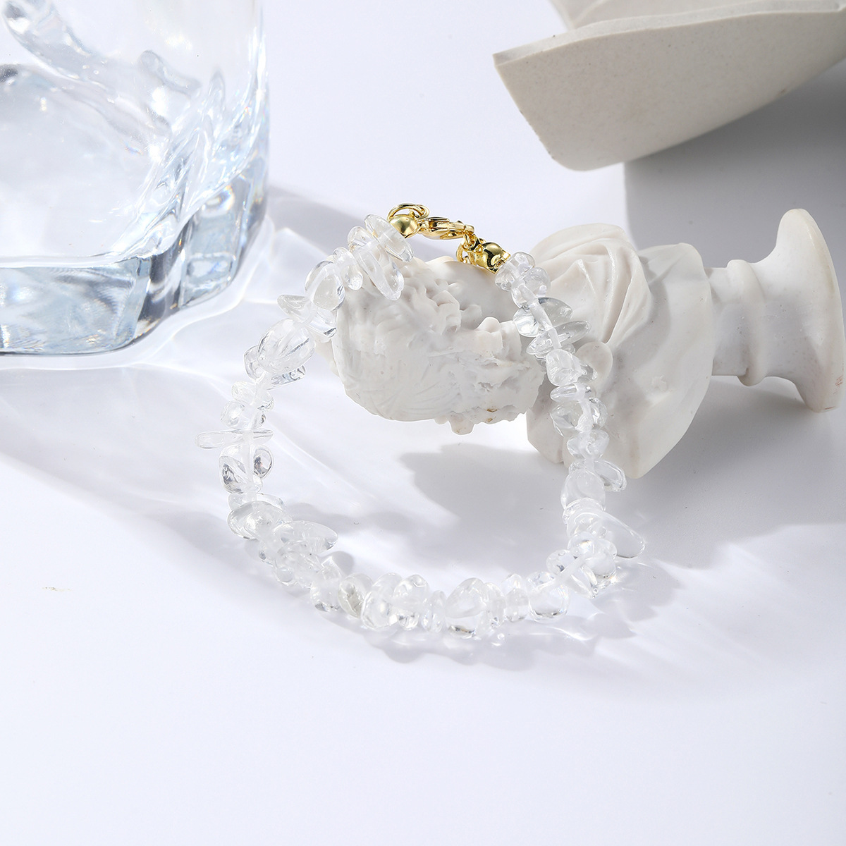 jewelry Bohemian colored gravel bracelet jewelry natural stone bracelet_voghion.com