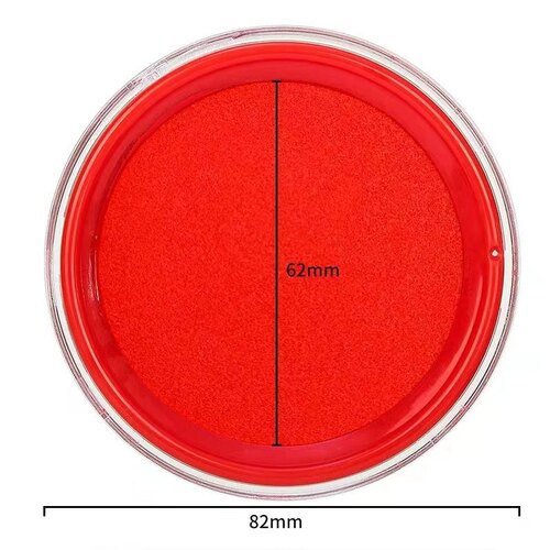 Circular Quick-Dry Ink Pad Stamping Handprint Ink Pot Box Office Finance Round Box Red Oil-Based Ink Pad Dahua Stationery
