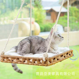悬挂式猫窗户免打孔吸盘猫窝四季通用宠物窝晒太阳窝栖息地猫吊床