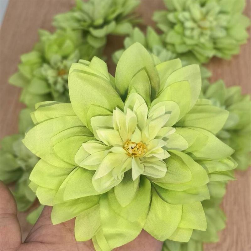 跨境外贸批发15CM直径仿真花头大丽花花朵装饰花头DIY装饰生日花|undefined