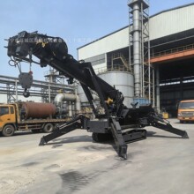 蜘蛛吊车3吨5吨履带式起重机全地形遥控操作油电两用液压伸缩吊臂