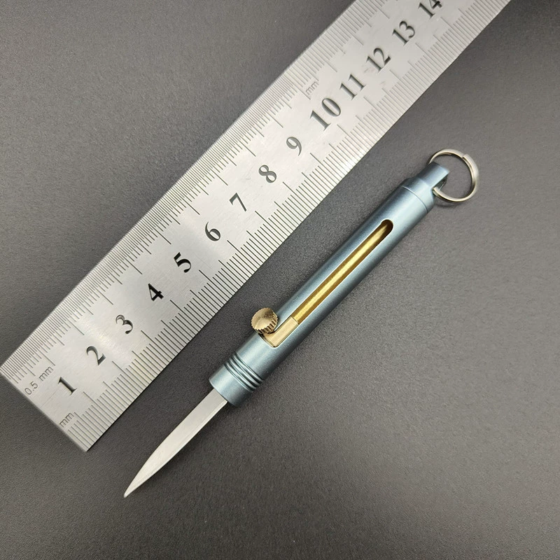 Brass pocket knife, tools set, handheld travel pendant