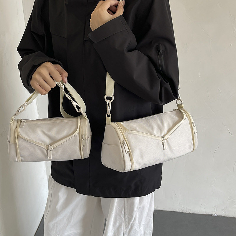 Túi đeo chéo nữ cỡ lớn thiết kế tối giản phong cách Hàn Quốc, chất liệu nylon nhẹ, nhiều ngăn tiện dụng — Cây trumpet xanh, Hồng Trumpet, Màu cà phê Trumpet, Trumpet xanh đậm chi tiết 41