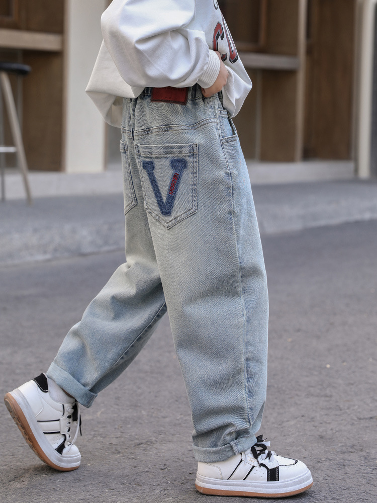 Elastic demi-season jeans for boys
