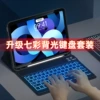 IPad colorful backlit keyboard@black protective case