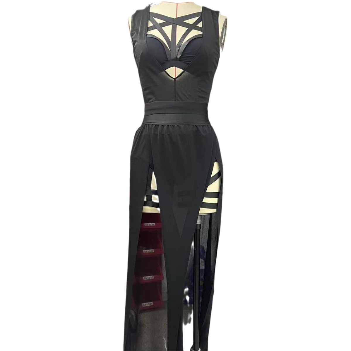 Estilo europeo y americano lencería sexy encaje sexy vestido con almohadilla en el pecho hermoso vestido de gasa con chaleco 2022 nueva tormenta