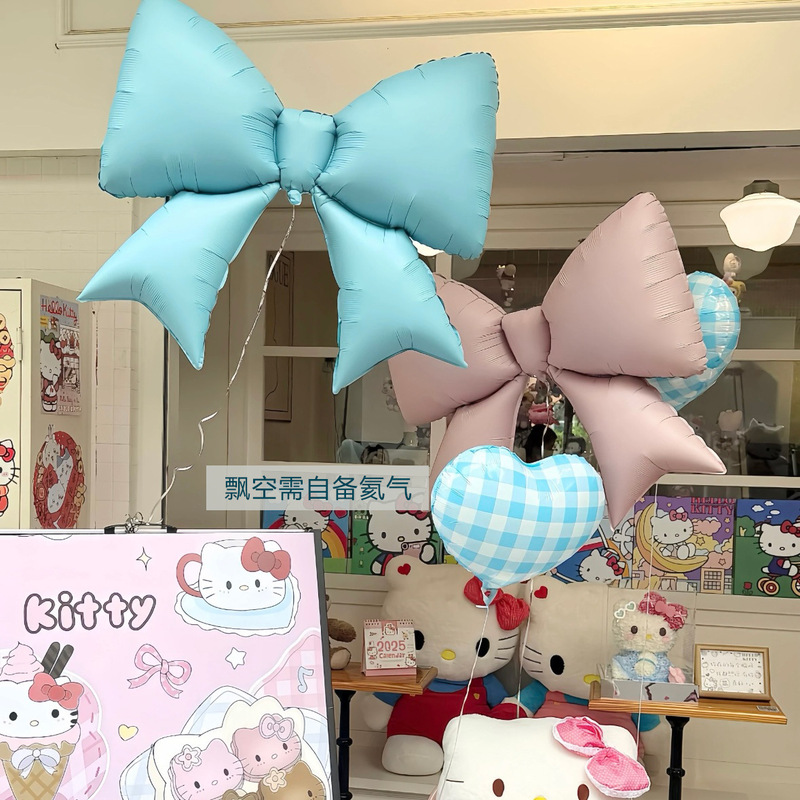 Korean Large Bow Balloon Photo Photo Props Birthday Party Layout Coffee Shop Dessert Shop Decoration