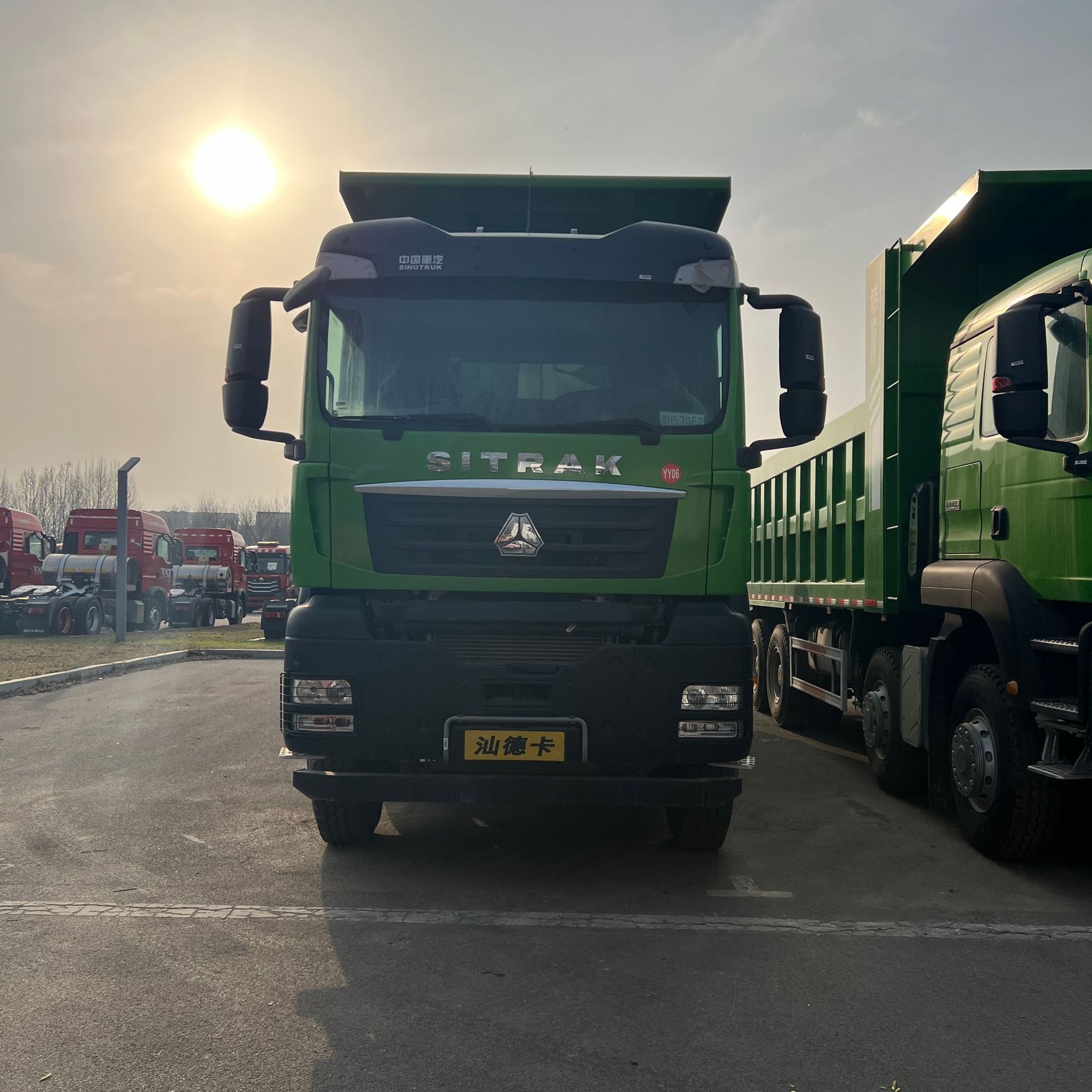 Exported to China: Sinotruk Sitrak Front-Four-Wheel-Drive Rear-Eight-Wheel Dump Truck, Specialized for Transporting Gravel and Soil