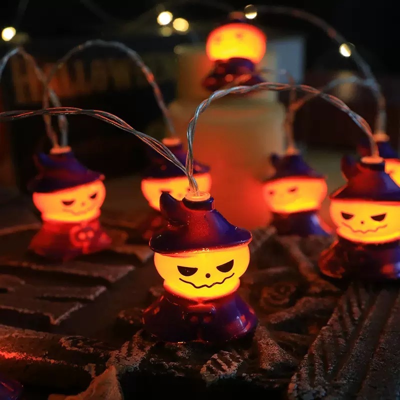 ハロウィンライトストリング LED ストリングライトカボチャ装飾ライトハロウィンライトバッテリーボックス雰囲気ライトストリングライト LED ストリングライト|undefined