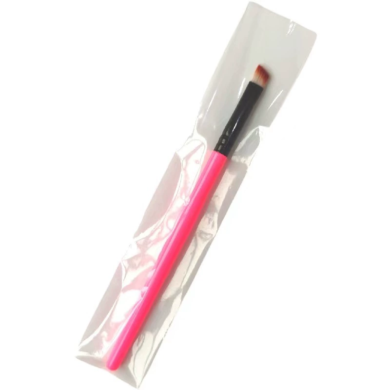 Eyebrow Cream Brush (Minaqi) — Angled Synthetic Bristles, 12.5 cm, Bulk OPP Pack