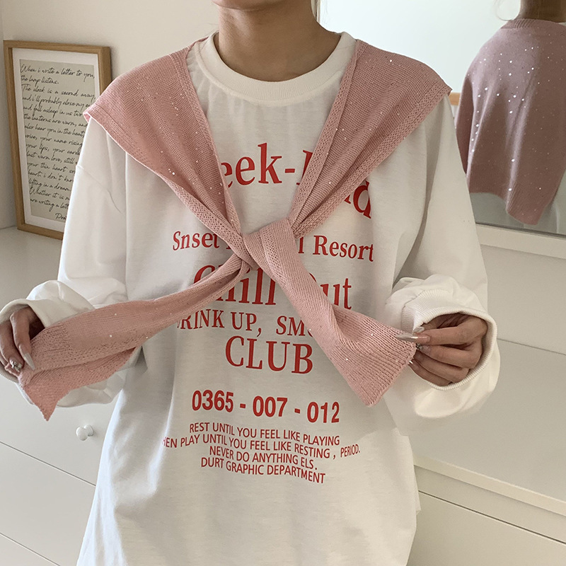 Sopa de punto de alta sensación de primavera y otoño estilo coreano cuello pequeño hombro bufandas de pañuelo con cuello falso de lana con hombros