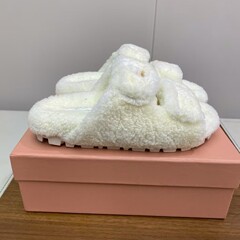 2025M家高端羊毛女拖鞋少女心一字拖鞋室内平底鞋