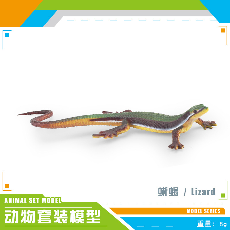 Simulación transfronteriza reptil anfibio camaleón lagartos bipedos serpiente lagartos de hierba modelo de decoración de hechizo de decoración estática