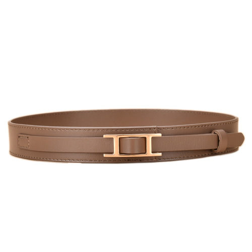 Genuine Leather Belt Women's Belt Decoration Matching Coat Waist Elastic Belt European and American Style Leather Trouser Belt Wholesale