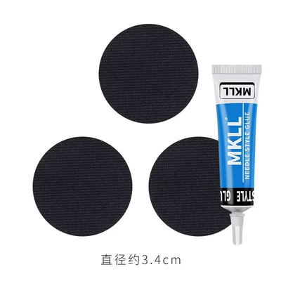 Car roof lining: Mark Self-Adhesive Hole Repair Cover - black-3-pieces-ceiling-glue-30ml-transparent