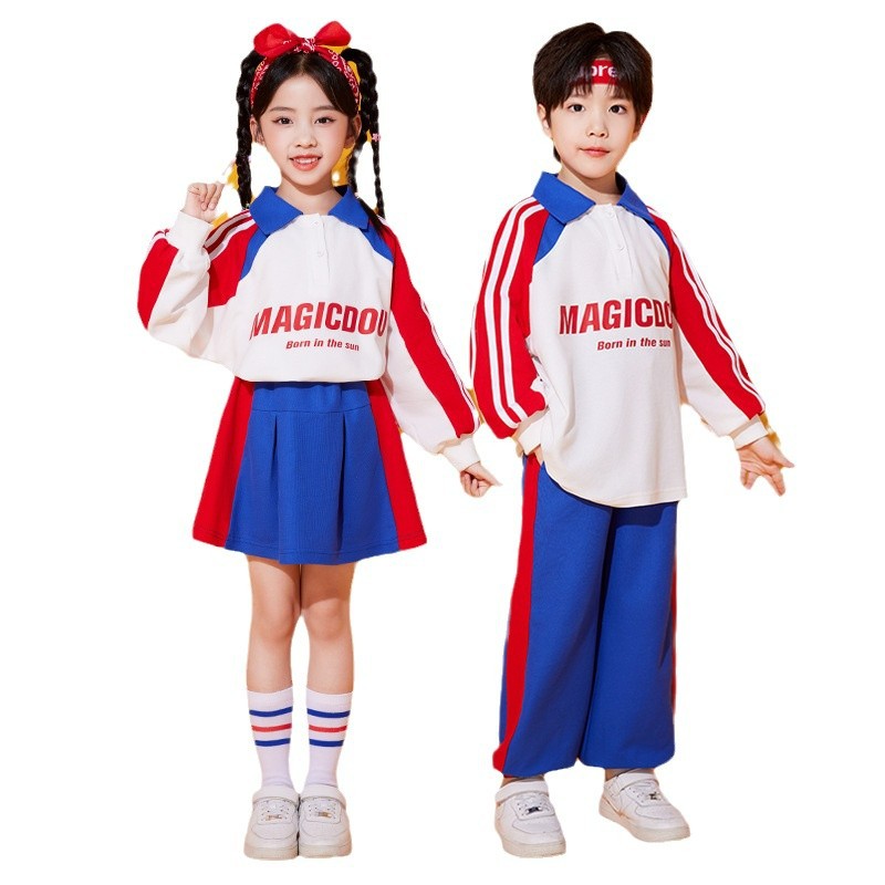 어린이 치어리더 의상 초등 학교 게임 가을 개회식 유치원 교실 의상 체조 의상